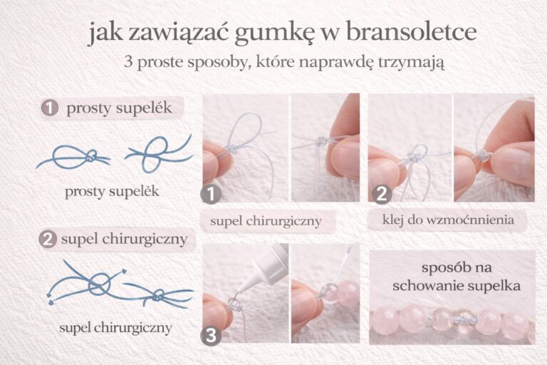 Jak zawiązać gumkę w bransoletce