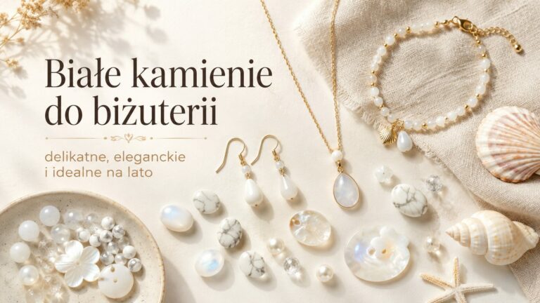 białe kamienie do biżuterii