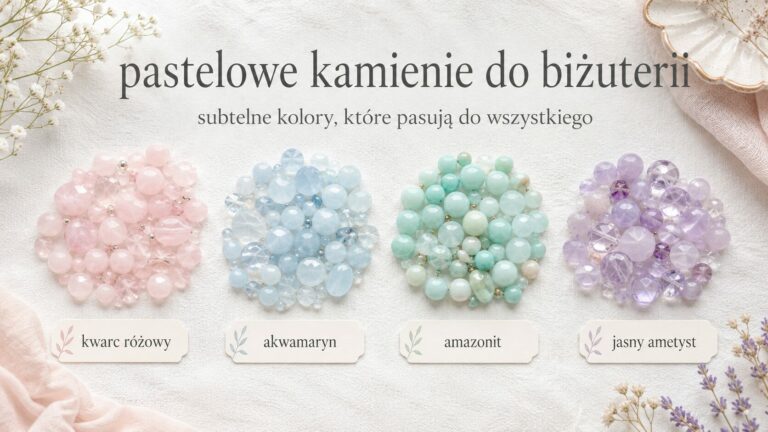Pastelowe kamienie do biżuterii