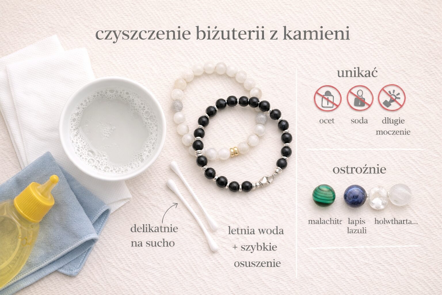 Jak czyścić biżuterię z kamieni